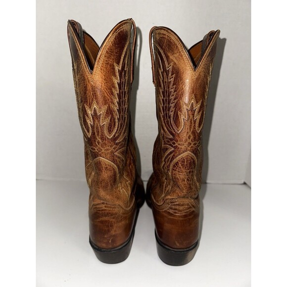 Lucchese 1883 Crayton N1547R Mad Dog Goat Leather Cowboy Boots Mens 10 D USA main image 13